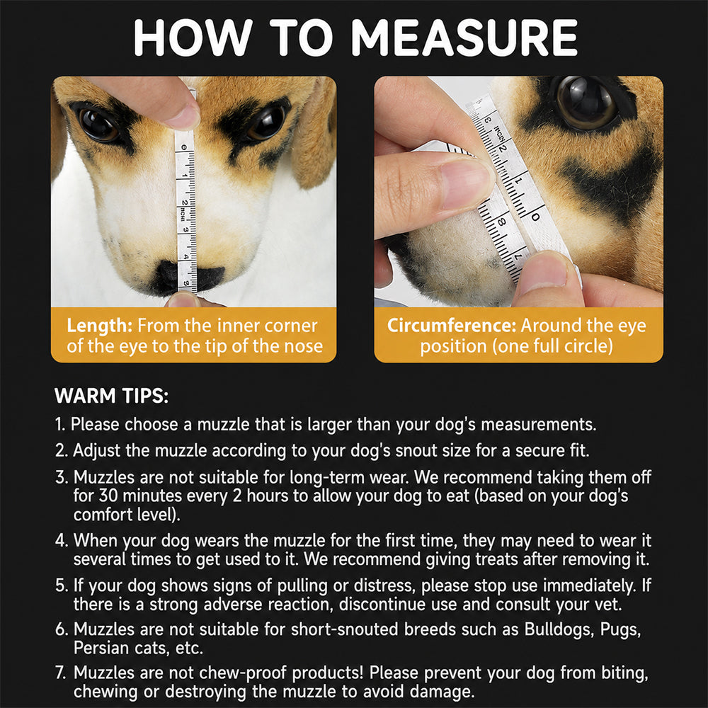 Dog Muzzle – Anti-Bite Anti-Scavenge Adjustable PU Leather