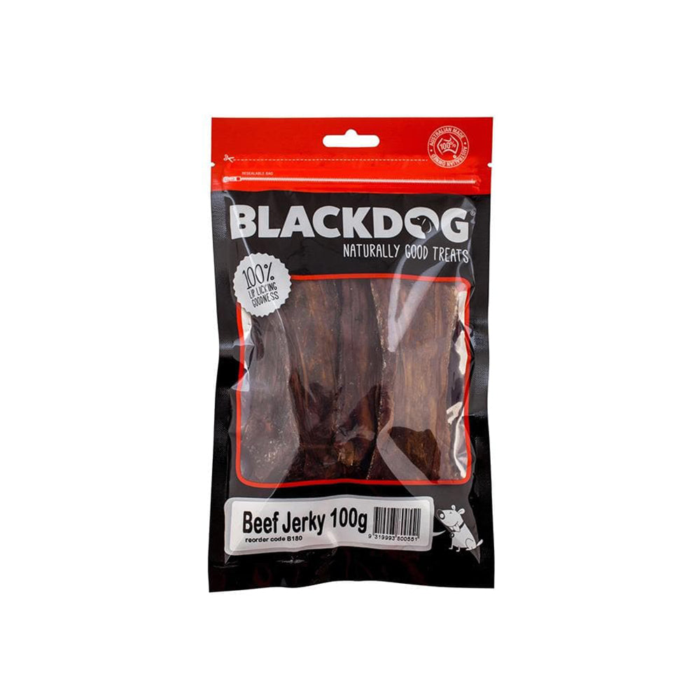 BLACKDOG Beef Jerky Nature Dog Treats 100g