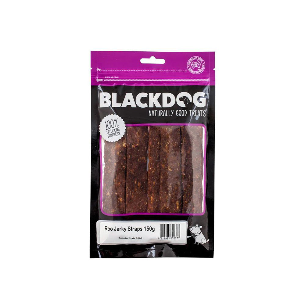 BLACKDOG Roo Jerky Straps Dog Treats 150g