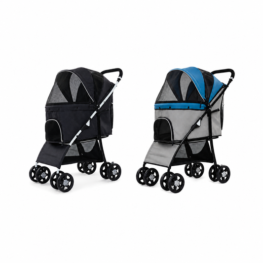 Easy Fold Pet Stroller - One-Touch Folding Design