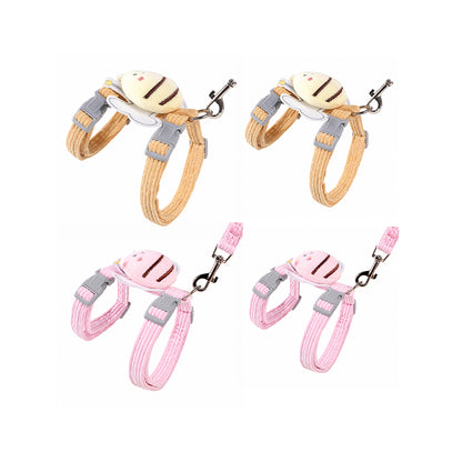 Cat Harness & Leash Set – Escape-Proof Adjustable Design | Yellow & Pink