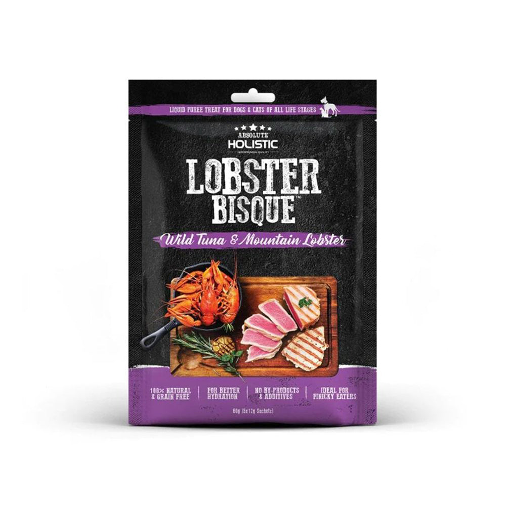 ABSOLUTE HOLISTIC Wild Tuna & Mountain Lobster Puree Cat Treats 5x12g