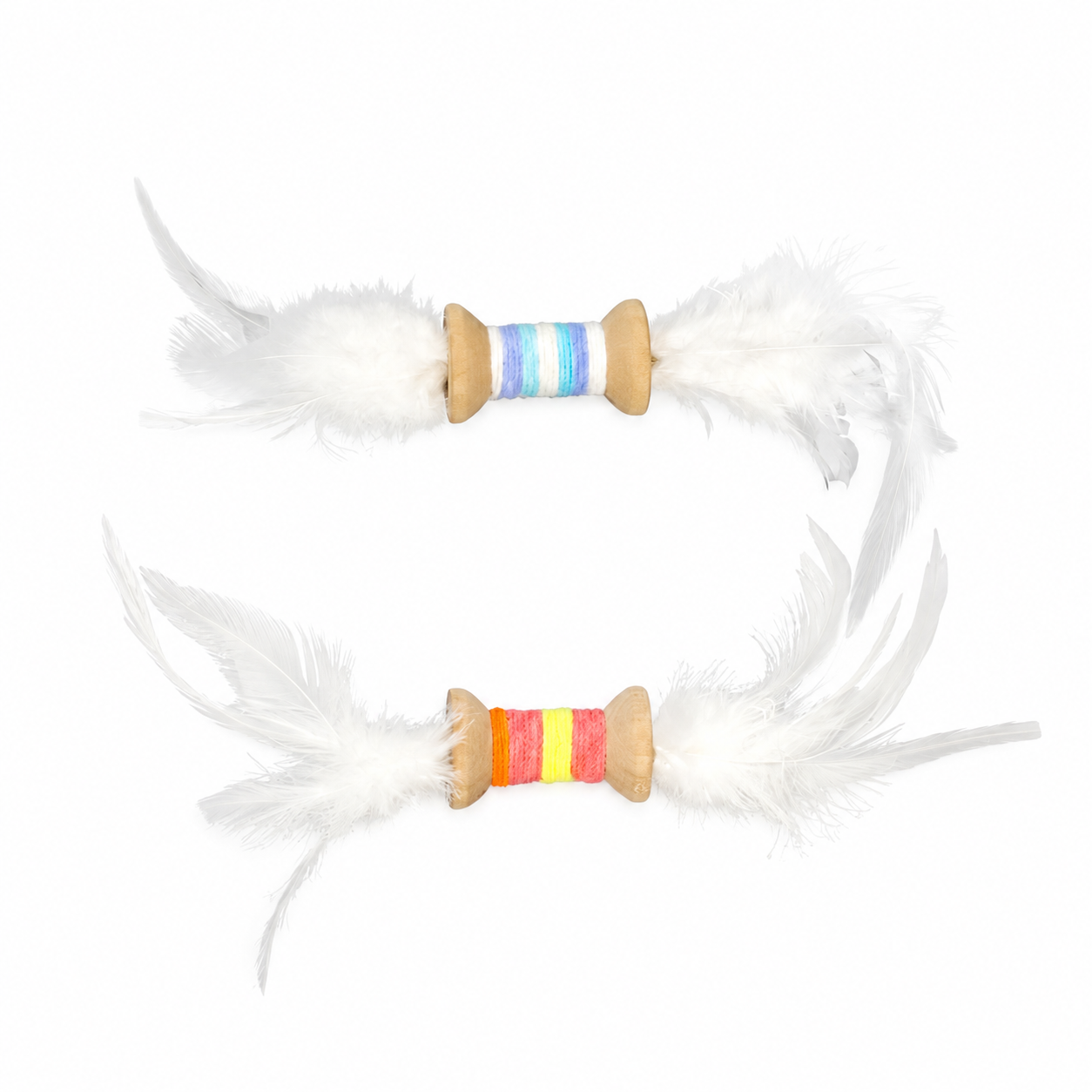 Cat Toy Feather Roller Interactive Self Play Toy