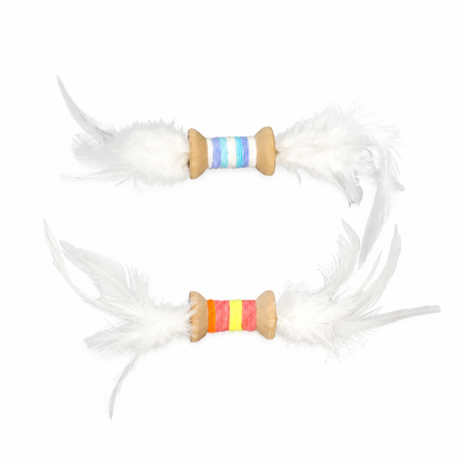 Cat Toy Feather Roller Interactive Self Play Toy