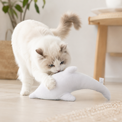 PIDAN Dolphin Catnip Cat Toy - White