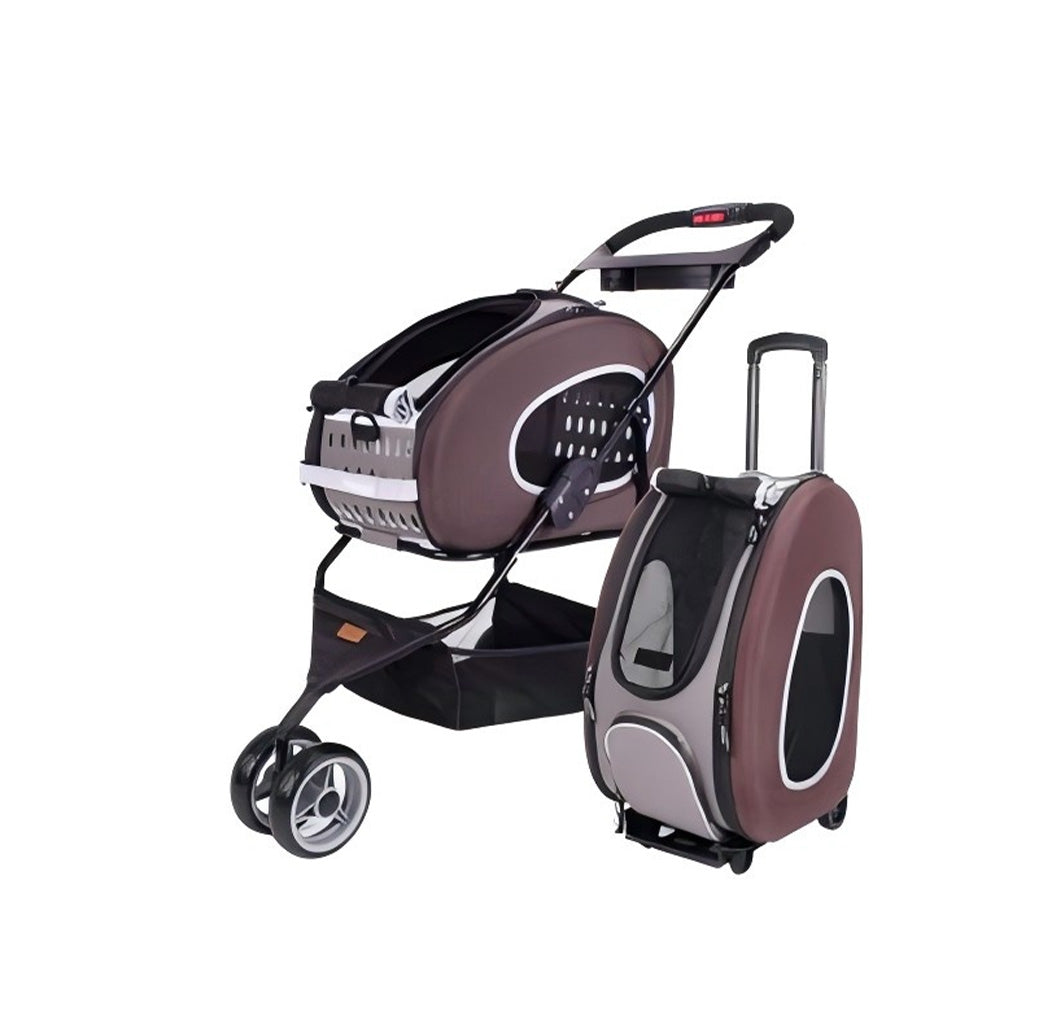 IBIYAYA 5-in-1 Combo Eva Pet Carrier Large Space Stroller