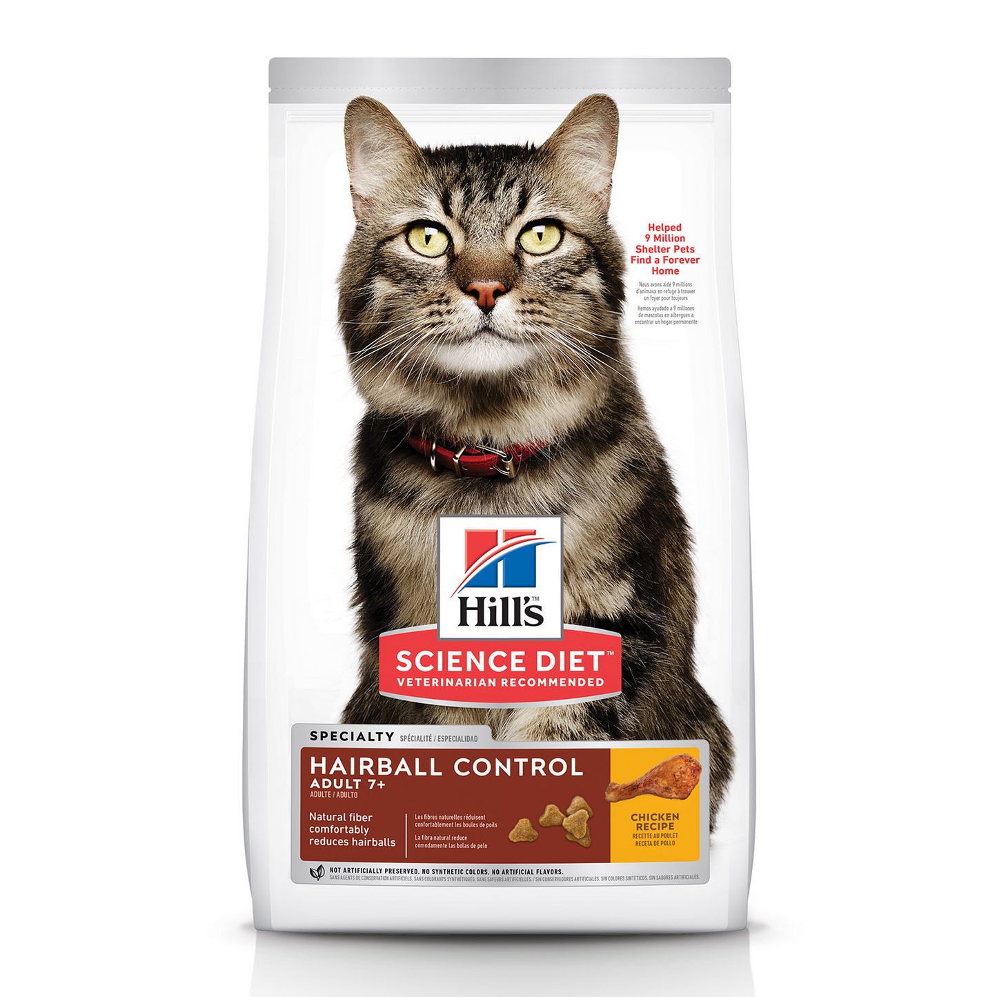 HILLS Science Diet Hairball Control Chicken Mature 7+ Dry Cat Food