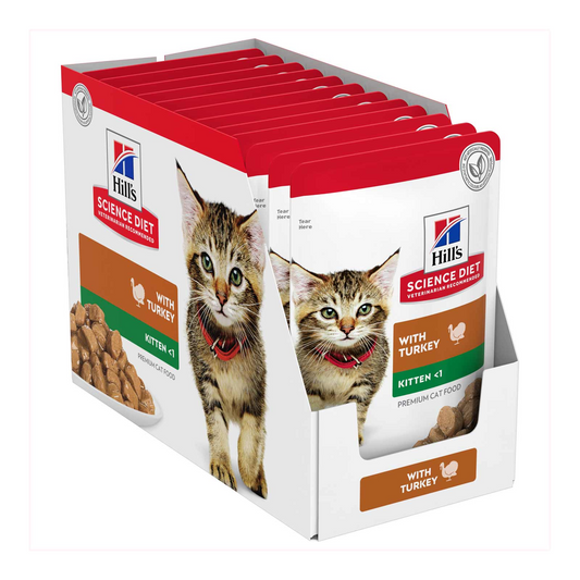HILLS Science Diet Turkey Kitten Wet Cat Food 85g x 12