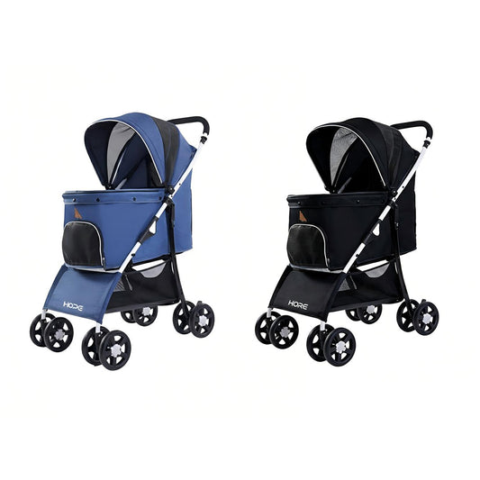 Easy Fold Pet Stroller - One-Touch Folding Design