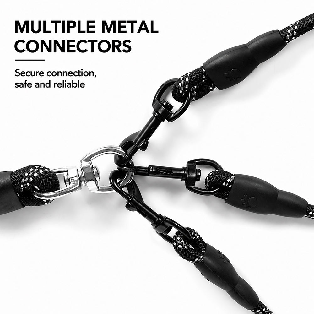 Multi Dog Leash Reflective Tangle Free Heavy Duty