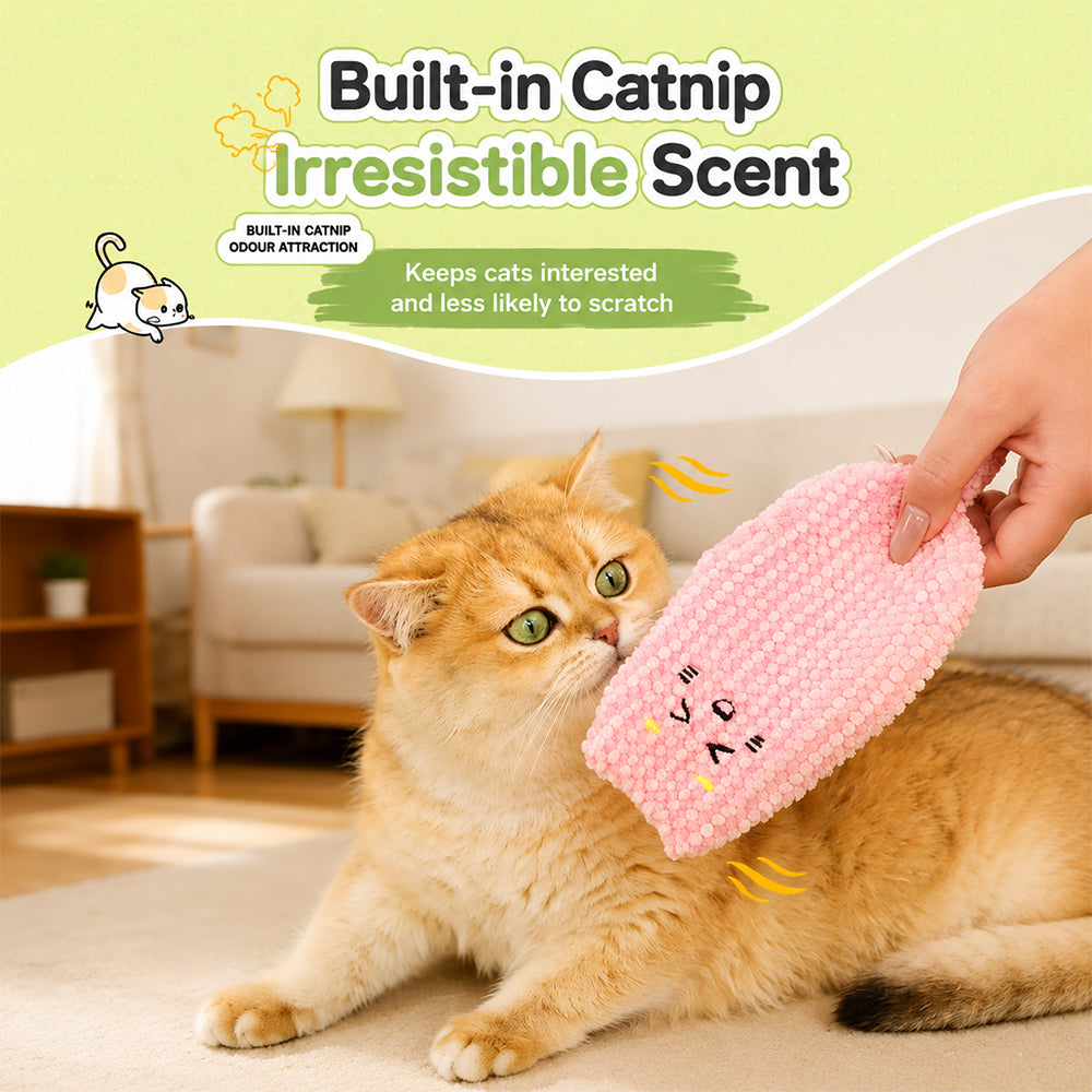 Cat Toy Plush Crinkle Sound Interactive Chew Toy