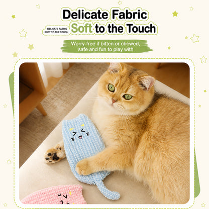 Cat Toy Plush Crinkle Sound Interactive Chew Toy