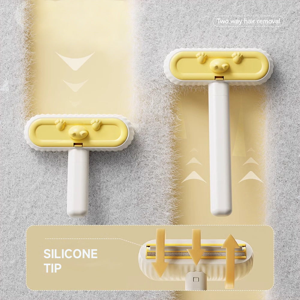 Reusable Pet Hair Remover – Self-Cleaning Fur Removal Brush with Extended Handle