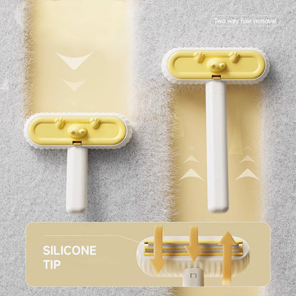 Reusable Pet Hair Remover – Self-Cleaning Fur Removal Brush with Extended Handle
