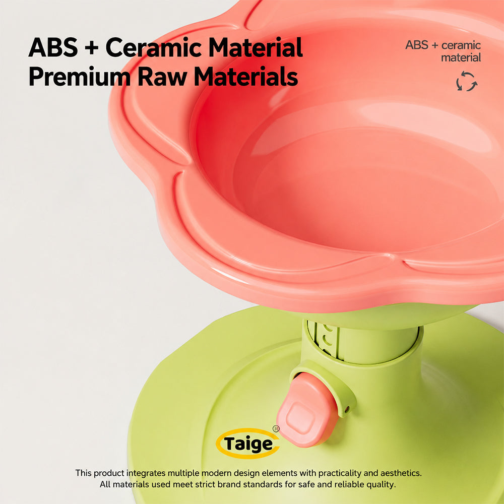 Adjustable Elevated Pet Bowl Ceramic Neck Support