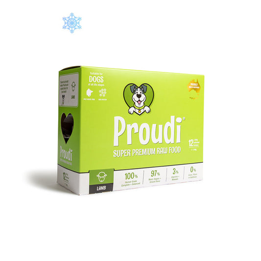 PROUDI Premium Frozen Lamb Raw Dog Food 2.4kg