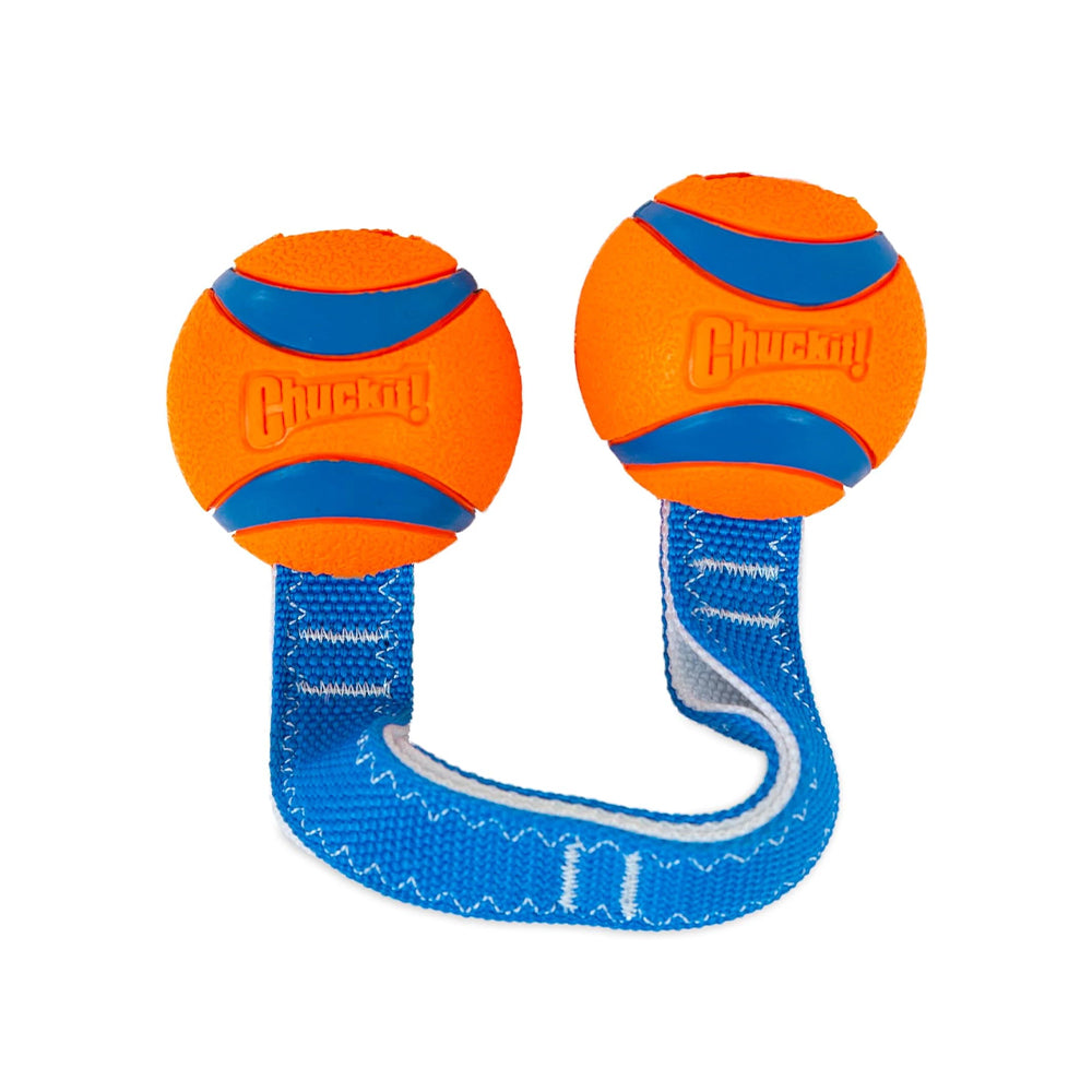CHUCKIT! Ultra Duo Tug Medium Rubber Bouncy Durable Fetch Dog Toy Diameter