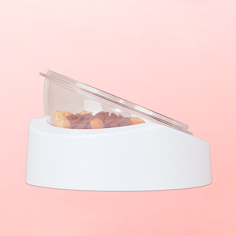Tilted Cat Feeding Bowl-Neck Relief Design for Comfortable Eating