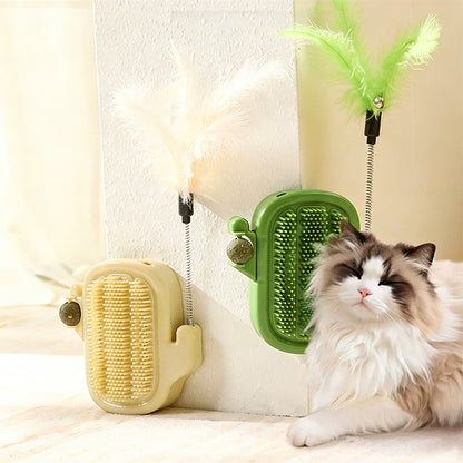 Cactus Cat Self Groomer with Bell ¨C Interactive Scratching & Teaser Toy