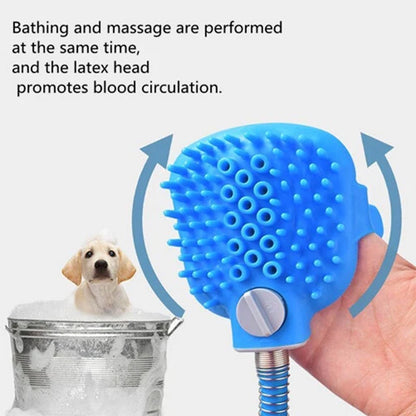 Dog Bath Grooming Kit-Shower Sprayer & Silicone Grooming Glove