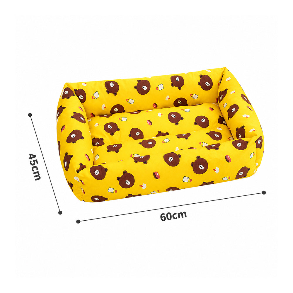 Pet Bed Bolster Square Removable Washable