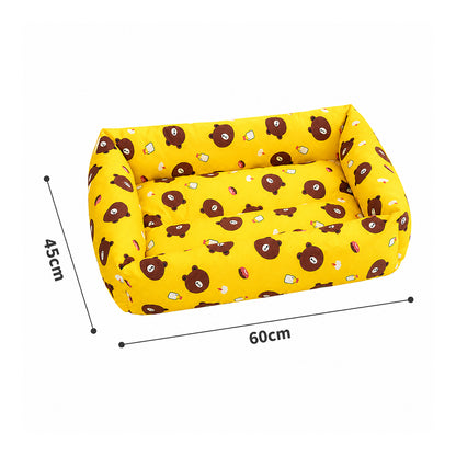 Pet Bed Bolster Square Removable Washable