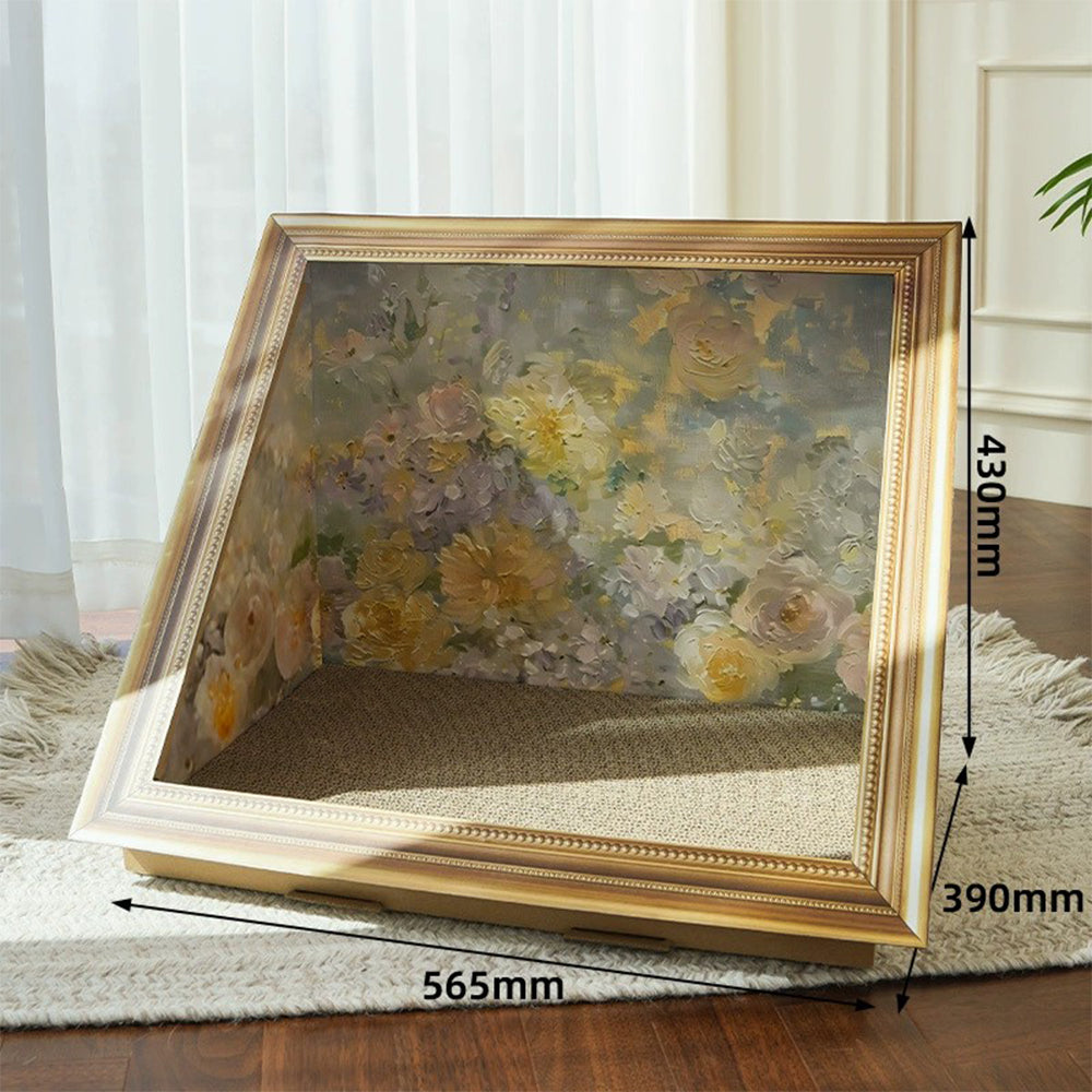 Oil Painting Cat Scratcher Bed