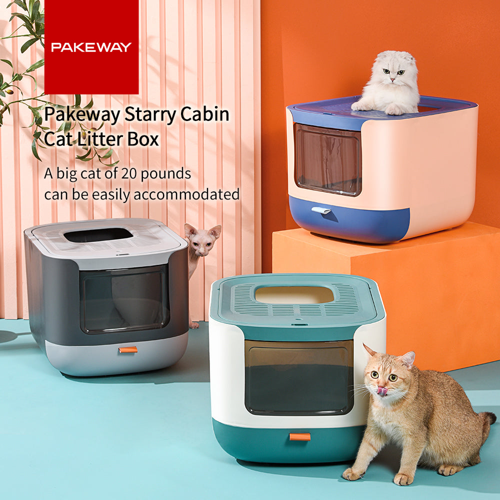 PAKEWAY Starry Valley Cat Litter Box 44x53.5x37.9cm