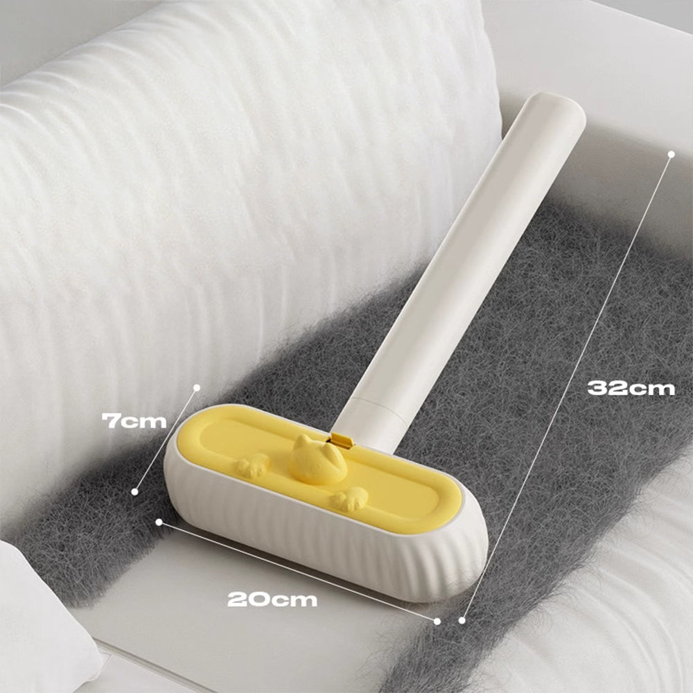 Reusable Pet Hair Remover – Self-Cleaning Fur Removal Brush with Extended Handle