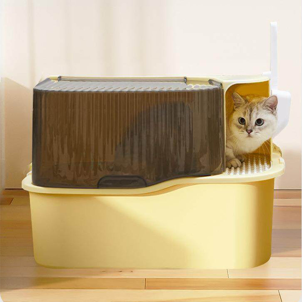 Extra Large Front Entry Cat Litter Box – Anti-Tracking Corridor Design