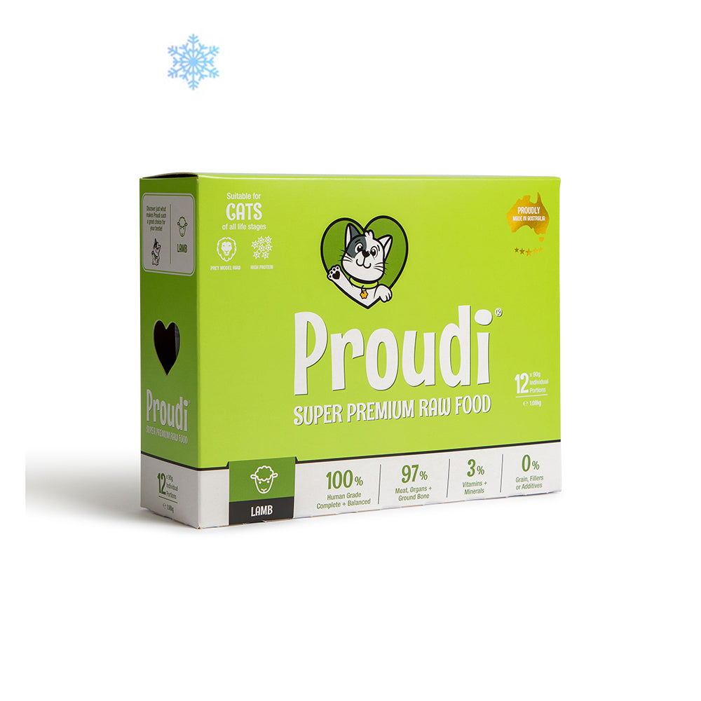 PROUDI Premium Frozen Lamb Raw Cat Food 1.08kg