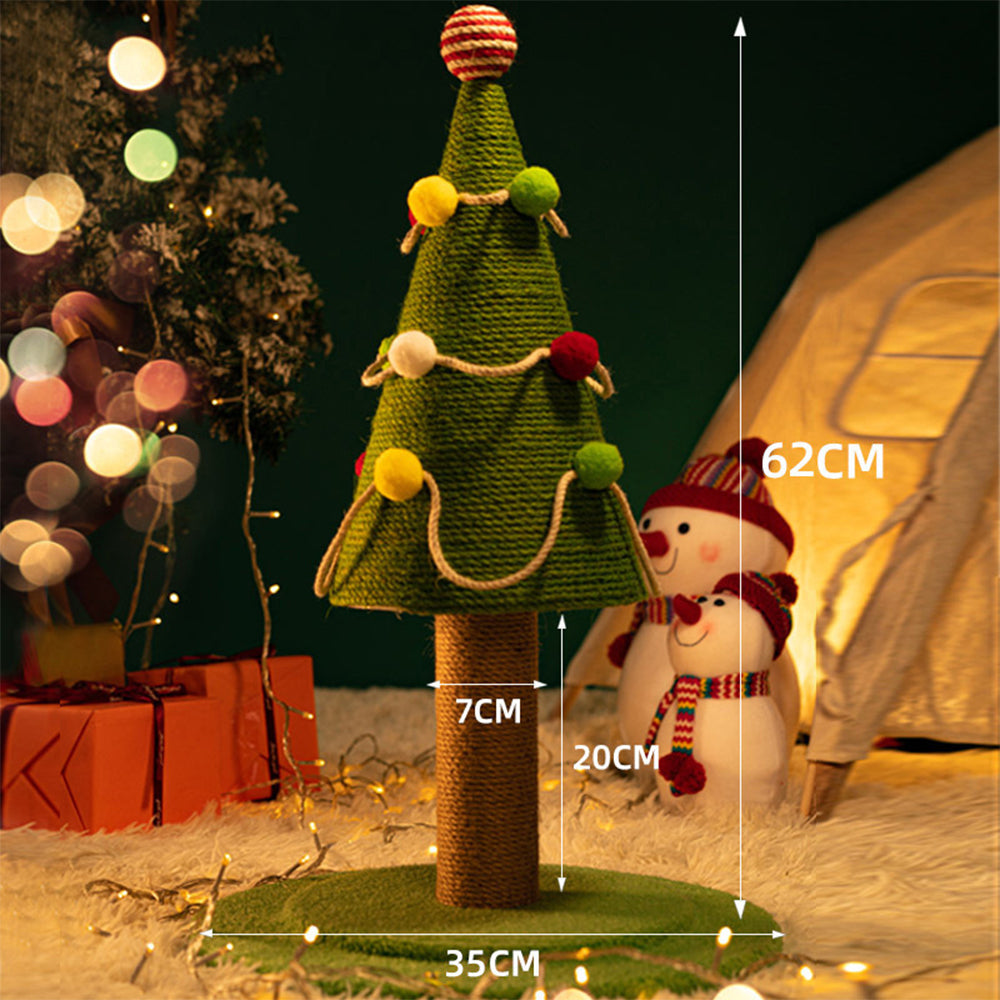 Christmas Cat Tree with Bed & Sisal Scratching Post