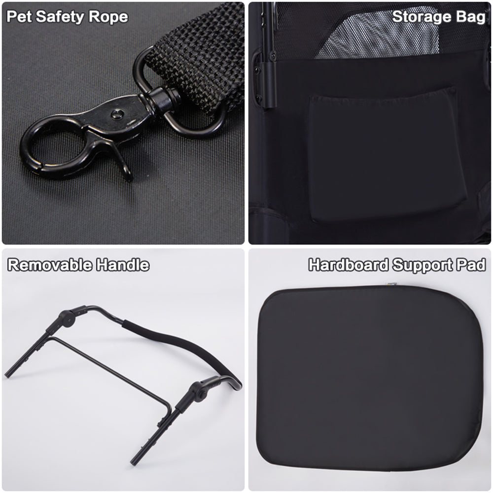 Easy Fold Pet Stroller - One-Touch Folding Design