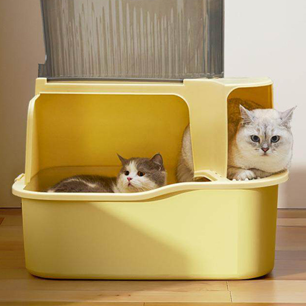 Extra Large Front Entry Cat Litter Box – Anti-Tracking Corridor Design