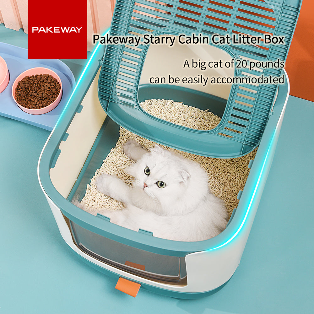 PAKEWAY Starry Valley Cat Litter Box 44x53.5x37.9cm