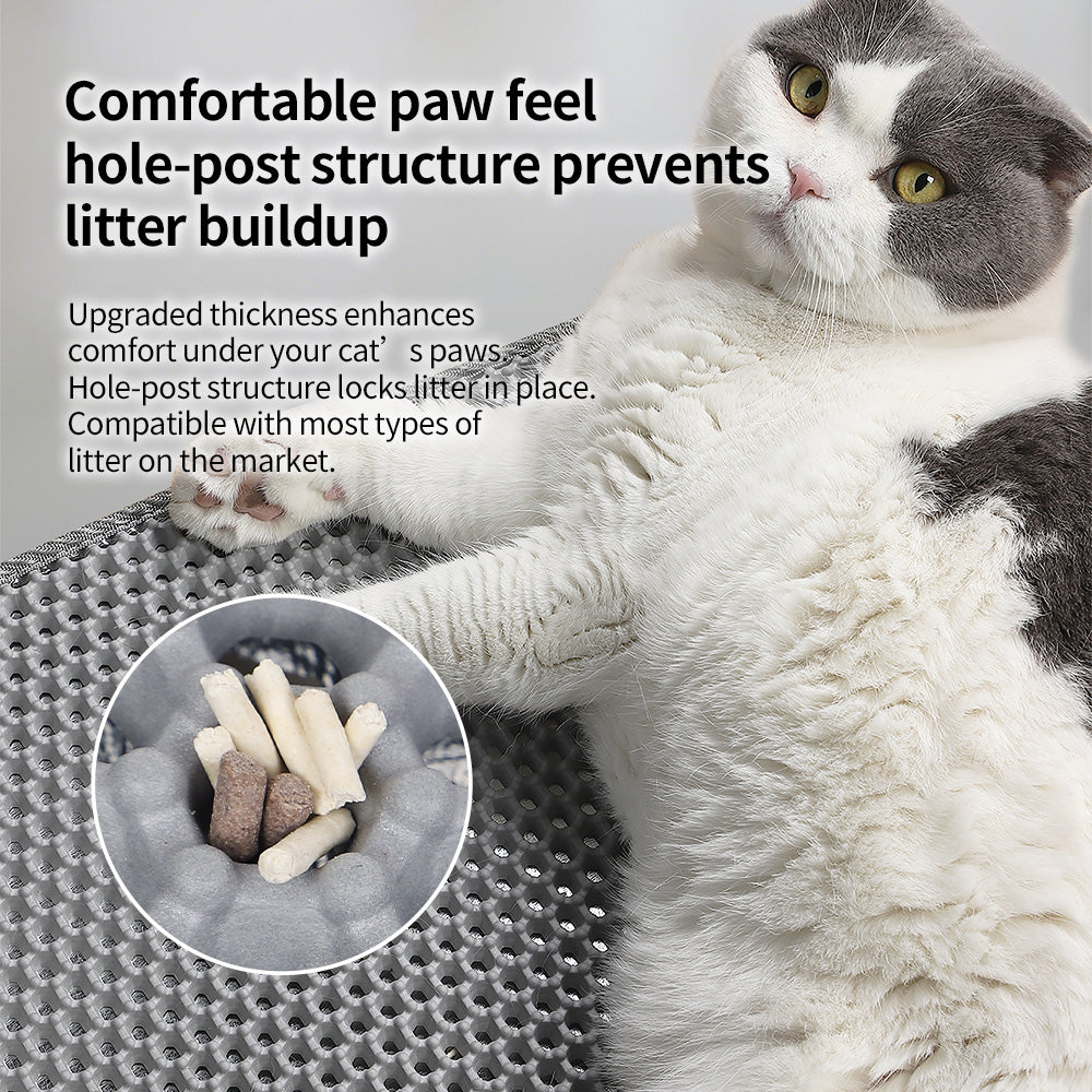 PAKEWAY Cat Litter Mat with Non-Slip Washable 69x51cm
