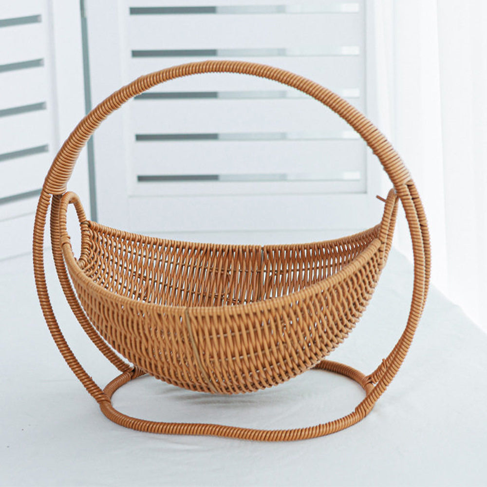 Swing Basket Cat Cradle Bed - Woven-Style Hanging Cat Lounger
