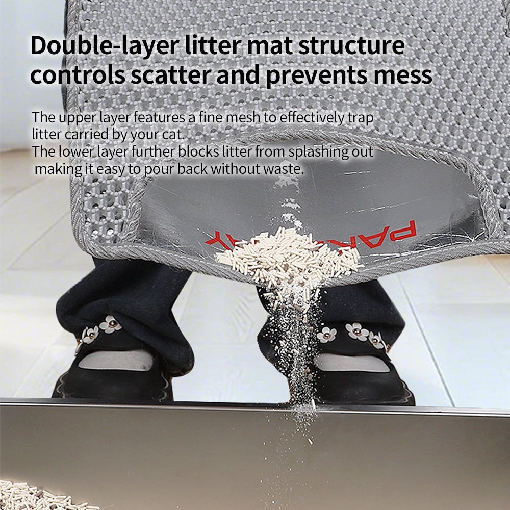 PAKEWAY Cat Litter Mat with Non-Slip Washable 69x51cm