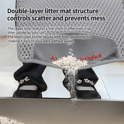 PAKEWAY Cat Litter Mat with Non-Slip Washable 69x51cm