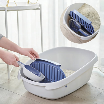 Large Open Cat Litter Box with Removable Wide Step