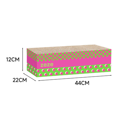ZEZE 3-in-1 Cat Scratcher – Large Corrugated Cardboard