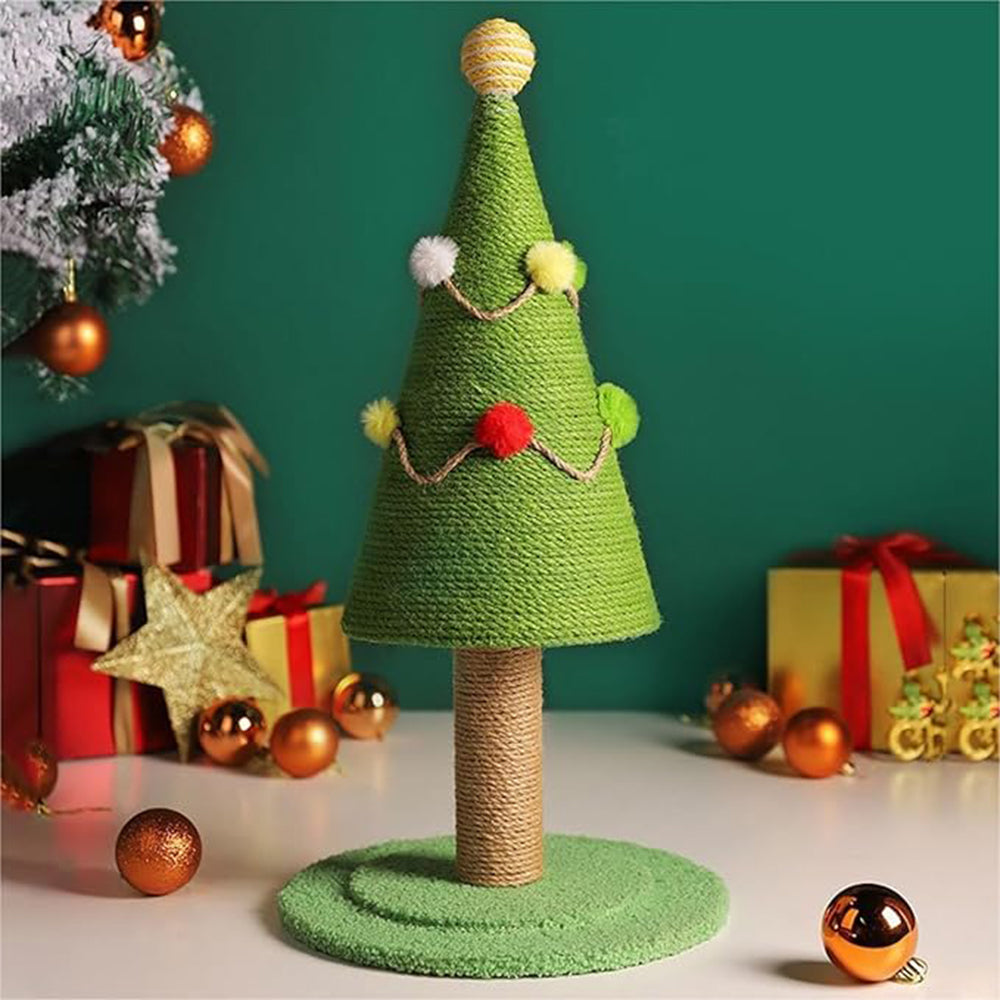 Christmas Cat Tree with Bed & Sisal Scratching Post