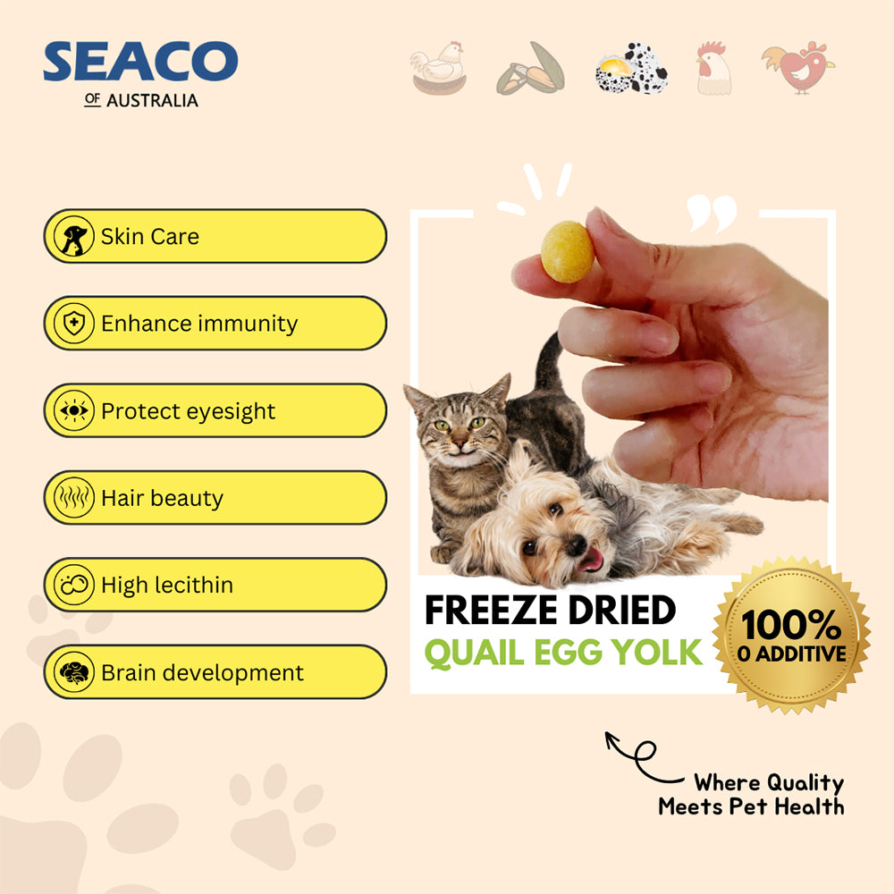 SEACO Quail Egg Yolks Freeze Dried Pet Food 80g