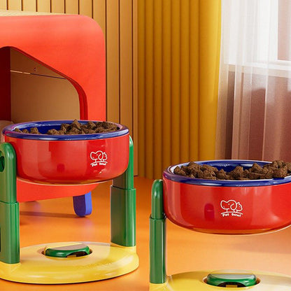 Adjustable Elevated Pet Bowl with Suction Base – 3 Height Levels