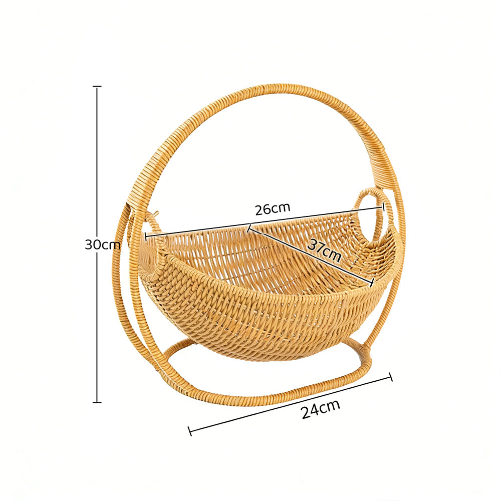 Swing Basket Cat Cradle Bed - Woven-Style Hanging Cat Lounger