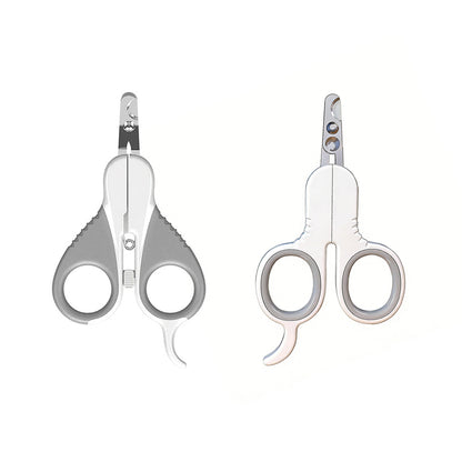PAKEWAY Large Grey Cat Nail Clipper (with Flat Head) Cat Grooming