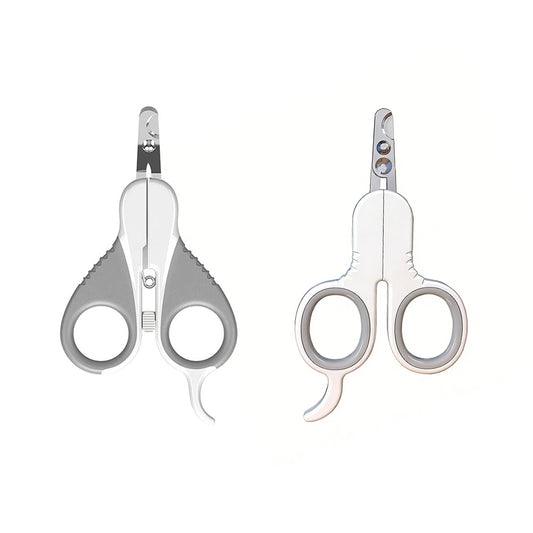 PAKEWAY Large Grey Cat Nail Clipper (with Flat Head) Cat Grooming