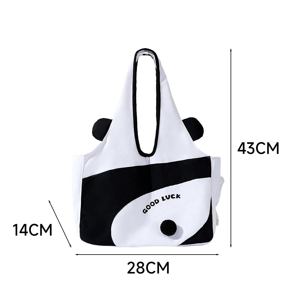 Canvas Cat Carrier Shoulder Bag – Large Capacity Travel Cat Tote
