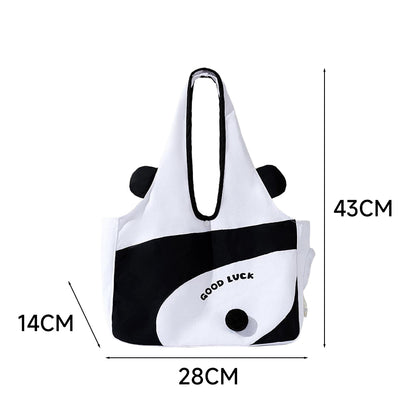 Canvas Cat Carrier Shoulder Bag – Large Capacity Travel Cat Tote