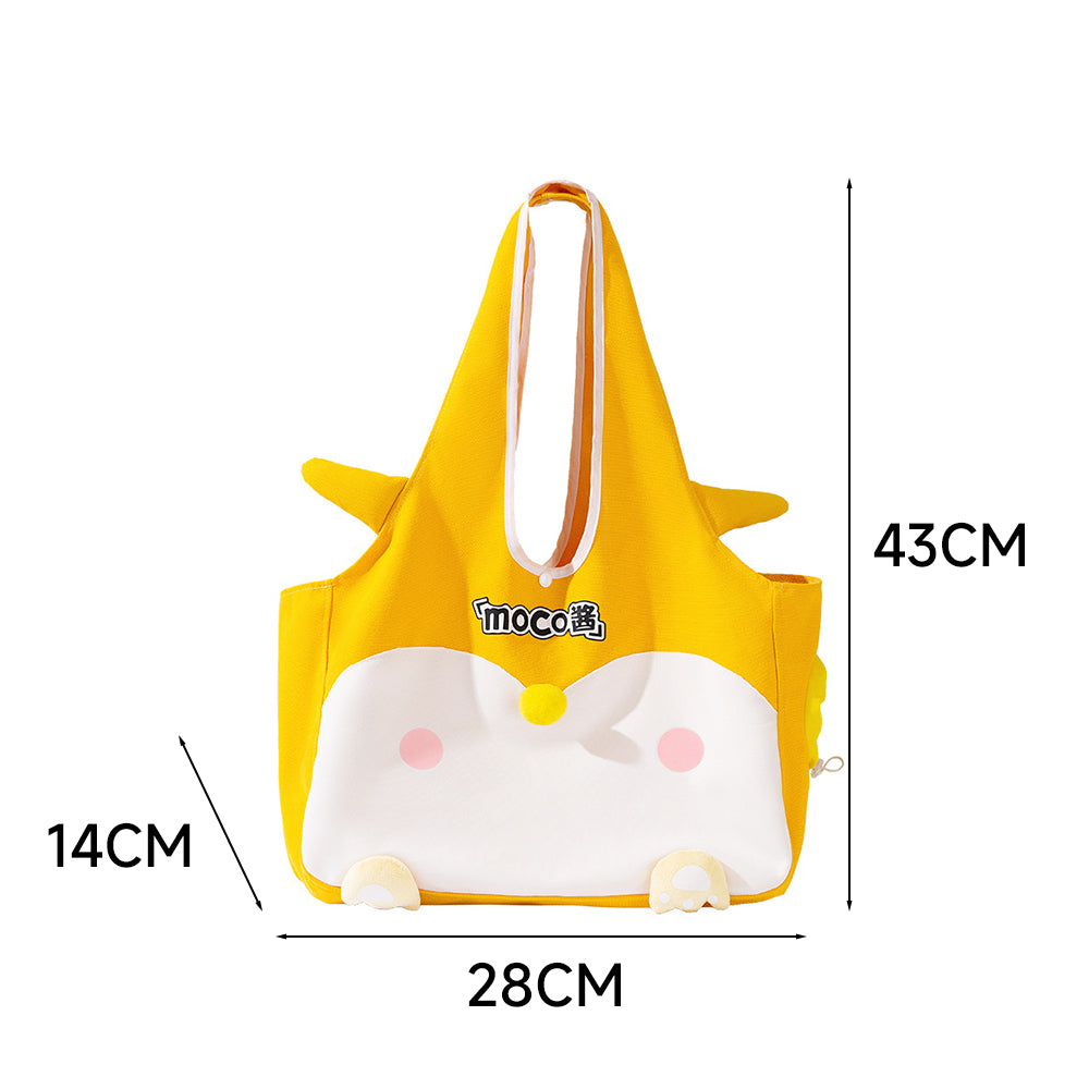 Canvas Cat Carrier Shoulder Bag – Large Capacity Travel Cat Tote